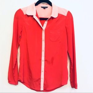 American Eagle silky button up shirt